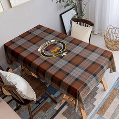 Cameron of Erracht Weathered Tartan Crest Tablecloth