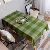 Cunningham Dress Green Dancers Tartan Crest Tablecloth