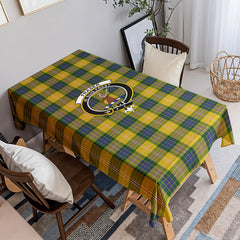 Fraser (of Lovat) Yellow Tartan Crest Tablecloth