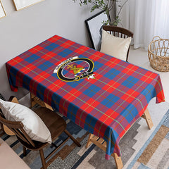 Galloway Red Tartan Crest Tablecloth