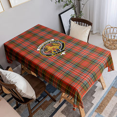 MacPherson Weathered Tartan Crest Tablecloth