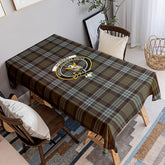 Stewart Old Weathered Tartan Crest Tablecloth