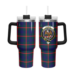 Agnew Modern Tartan Crest 40 oz Insulated Tumbler with Handle