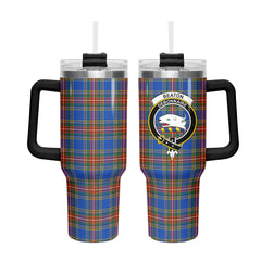 Beaton Ancient Tartan Crest 40 oz Insulated Tumbler with Handle