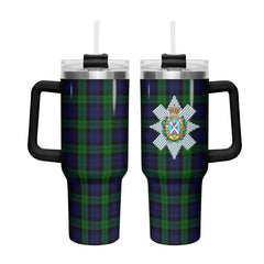 Black Watch Tartan Crest 40 oz Insulated Tumbler with Handle