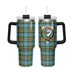Brisbane Tartan Crest 40 oz Insulated Tumbler with Handle