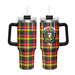 Buchanan Modern Tartan Crest 40 oz Insulated Tumbler with Handle