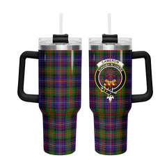 Cameron of Erracht Modern Tartan Crest 40 oz Insulated Tumbler with Handle