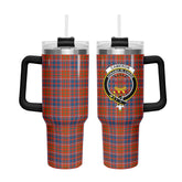 Cameron of Lochiel Ancient Tartan Crest 40 oz Insulated Tumbler with Handle