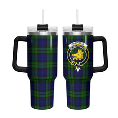 Campbell Modern Tartan Crest 40 oz Insulated Tumbler with Handle