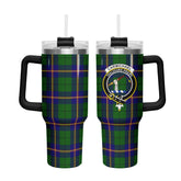 Carmichael Modern Tartan Crest 40 oz Insulated Tumbler with Handle