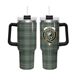 Craig Tartan Crest 40 oz Insulated Tumbler with Handle