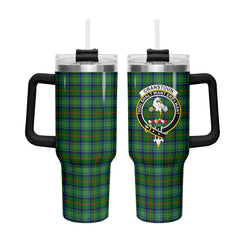 Cranstoun Tartan Crest 40 oz Insulated Tumbler with Handle