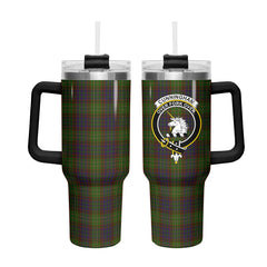 Cunningham Hunting Modern Tartan Crest 40 oz Insulated Tumbler with Handle