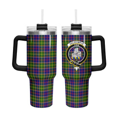Dalrymple Tartan Crest 40 oz Insulated Tumbler with Handle