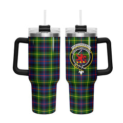 Farquharson Modern Tartan Crest 40 oz Insulated Tumbler with Handle