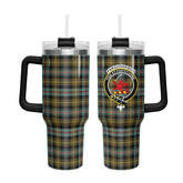 Farquharson Weathered Tartan Crest 40 oz Insulated Tumbler with Handle