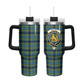 Gillies Ancient Tartan Crest 40 oz Insulated Tumbler with Handle