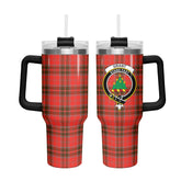 Grant Weathered Tartan Crest 40 oz Insulated Tumbler with Handle