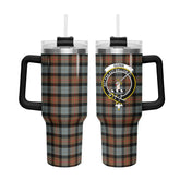Gunn Weathered Tartan Crest 40 oz Insulated Tumbler with Handle