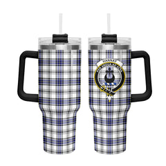Hannay Modern Tartan Crest 40 oz Insulated Tumbler with Handle