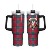 Lindsay Modern Tartan Crest 40 oz Insulated Tumbler with Handle