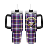 MacDonald Dress Modern Tartan Crest 40 oz Insulated Tumbler with Handle