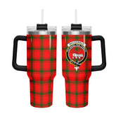 MacDonald of Sleat Tartan Crest 40 oz Insulated Tumbler with Handle