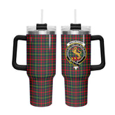 MacIntosh Hunting Modern Tartan Crest 40 oz Insulated Tumbler with Handle