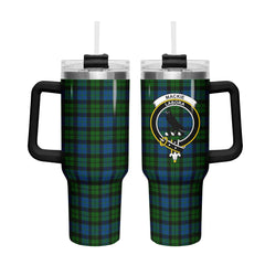 MacKie Tartan Crest 40 oz Insulated Tumbler with Handle