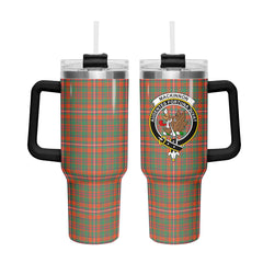 MacKinnon Ancient Tartan Crest 40 oz Insulated Tumbler with Handle
