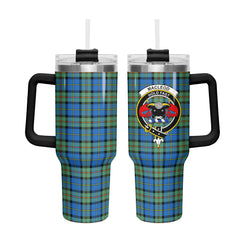 MacLeod of Harris Ancient Tartan Crest 40 oz Insulated Tumbler with Handle