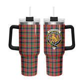 MacPherson Ancient Tartan Crest 40 oz Insulated Tumbler with Handle