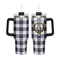 MacRae Dress Modern Tartan Crest 40 oz Insulated Tumbler with Handle