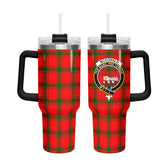 McDonald of Sleat Tartan Crest 40 oz Insulated Tumbler with Handle