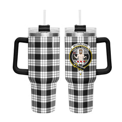 McFarlane Black - White Tartan Crest 40 oz Insulated Tumbler with Handle