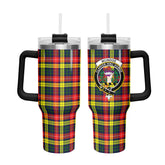 McIndoe Tartan Crest 40 oz Insulated Tumbler with Handle