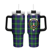 McIntyre Hunting Modern Tartan Crest 40 oz Insulated Tumbler with Handle