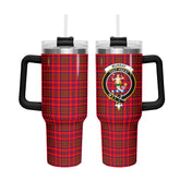 Murray of Tulloch Modern Tartan Crest 40 oz Insulated Tumbler with Handle