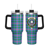 Pitcairn Hunting Tartan Crest 40 oz Insulated Tumbler with Handle