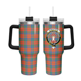 Robertson Ancient Tartan Crest 40 oz Insulated Tumbler with Handle