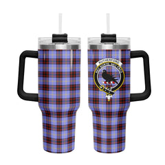 Rutherford Tartan Crest 40 oz Insulated Tumbler with Handle