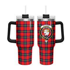 Ruthven Modern Tartan Crest 40 oz Insulated Tumbler with Handle