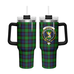 Stewart Old Modern Tartan Crest 40 oz Insulated Tumbler with Handle