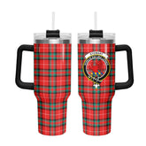 Stewart (Stuart) of Bute Tartan Crest 40 oz Insulated Tumbler with Handle