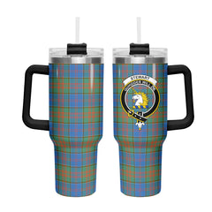 Stewart of Appin Hunting Ancient Tartan Crest 40 oz Insulated Tumbler with Handle