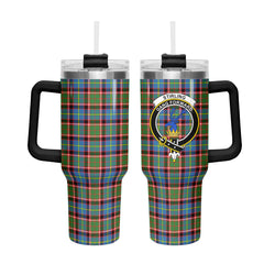 Stirling (of Cadder-Present Chief) Tartan Crest 40 oz Insulated Tumbler with Handle