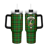 Wallace Hunting Modern Tartan Crest 40 oz Insulated Tumbler with Handle