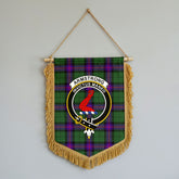 Armstrong Modern Tartan Crest Wall Hanging Banner - Wood Pole