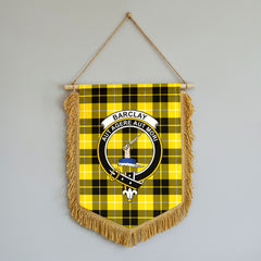 Barclay Dress Modern Tartan Crest Wall Hanging Banner - Wood Pole